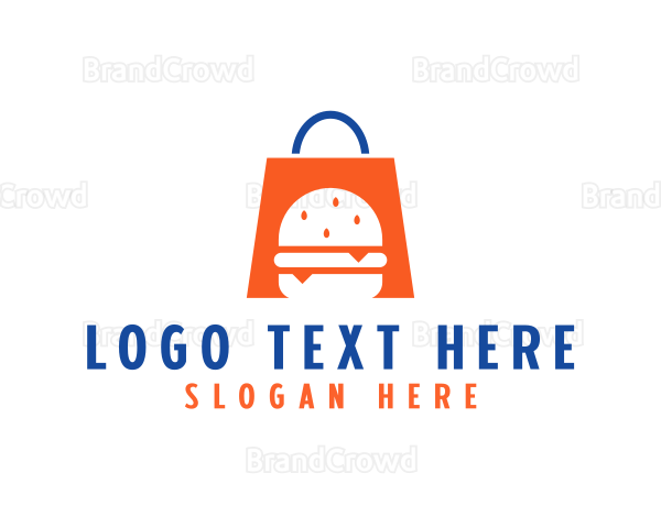 Burger Shopping Bag Logo
