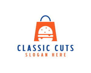 Burger Shopping Bag  logo design