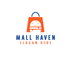 Burger Shopping Bag  logo design