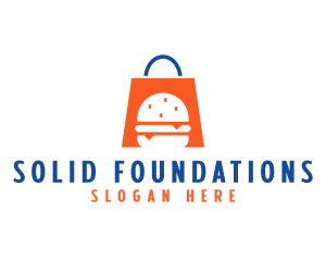 Ecommerce - Burger Shopping Bag logo design