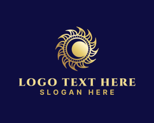 Spiritual - Luxury Sun Moon logo design