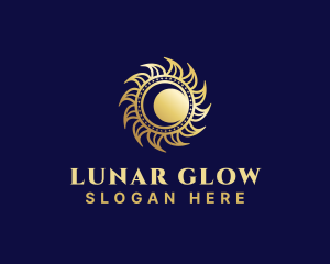 Luxury Sun Moon logo design