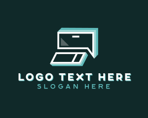 Chat - Digital Computer Messaging logo design