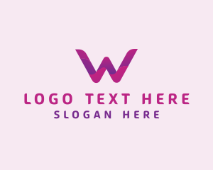 Dj - Tech Letter W logo design