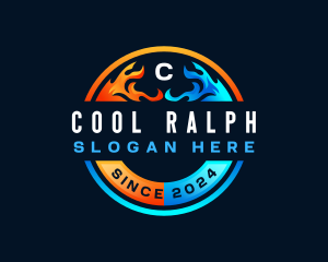 Heating Cooling Temperature logo design