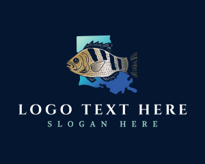 Map - Louisiana Aquatic Fishing logo design