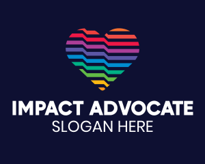 Advocate - Colorful Line Heart logo design