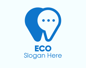 Molar - Blue Dental Chat App logo design