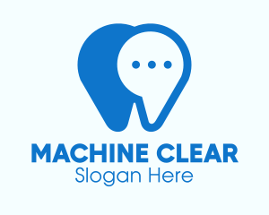 Telemedicine - Blue Dental Chat App logo design
