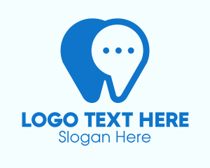 Blue Dental Chat App Logo