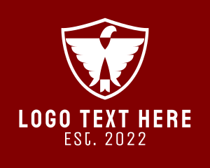 White - Eagle Security Shield logo design
