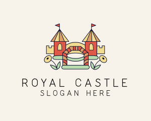 Castle - Inflatable Preschool Castle logo design