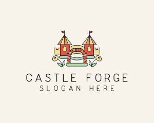 Inflatable Preschool Castle logo design