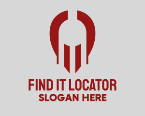 Gladiator Helmet Locator  logo design