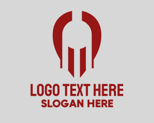 Sparta - Gladiator Helmet Locator logo design