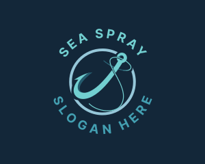 Marine Hook Fishing logo design