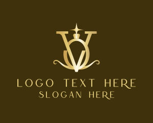 Letter Ov - Elegant Jewelry Business logo design