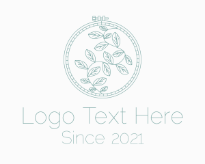 Embroidery - Leaf Embroidery Craft logo design