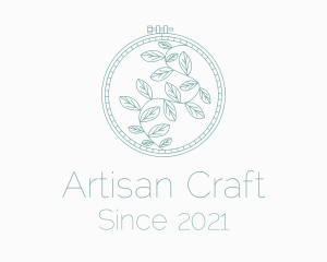 Leaf Embroidery Craft logo design