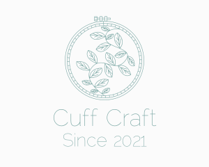 Leaf Embroidery Craft logo design