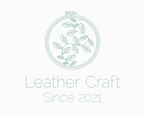 Leaf Embroidery Craft logo design