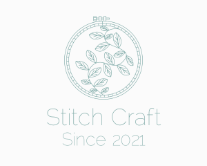 Leaf Embroidery Craft logo design