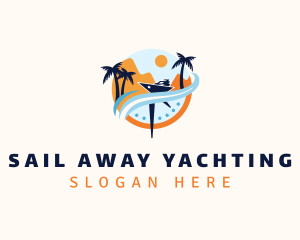 Yacht Travel Compass logo design