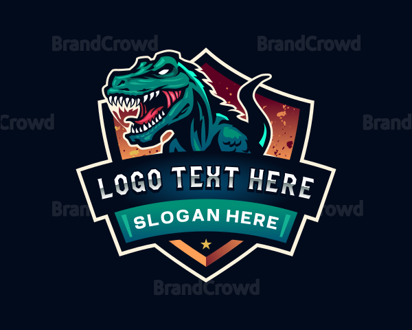 Dinosaur Tyrannosaurus Gaming Logo