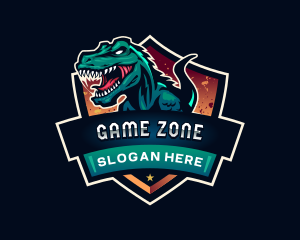 Dinosaur Tyrannosaurus Gaming logo design