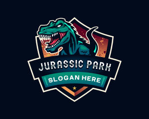 Dinosaur Tyrannosaurus Gaming logo design