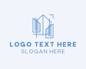 House - Architecture House Plan logo design