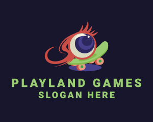 Games - Eyeball Skateboarding  Game logo design