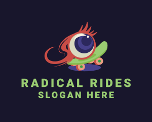 Skateboarder - Eyeball Skateboarding  Game logo design