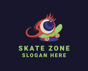 Eyeball Skateboarding  Game logo design