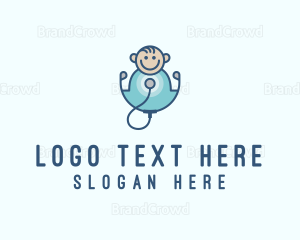 Medical Pediatric Healthcare Logo