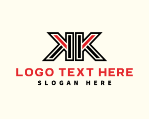 3d Printing - Metal Fabrication Letter K logo design