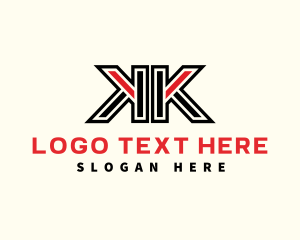 Letter K - Metal Fabrication Letter K logo design