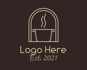 Culinary - Cooking Pot Line Art logo design