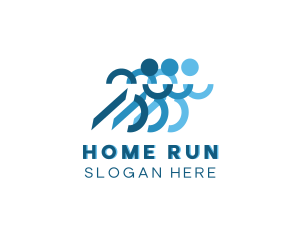 People Run Marathon logo design