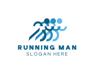 People Run Marathon logo design