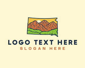 Glacier National Park - South Dakota Mountain logo design