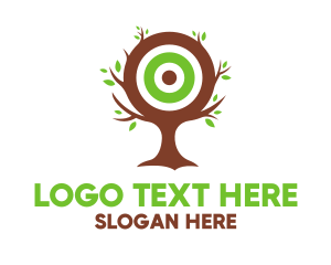 Fresh - Leaf Tree Target logo design