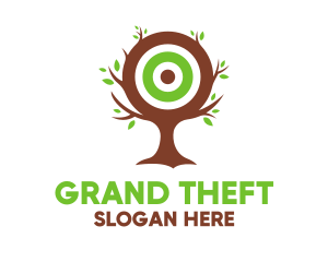 Hunting - Leaf Tree Target logo design