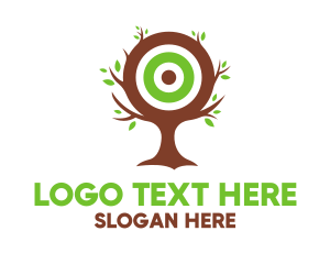Dart - Leaf Tree Target logo design