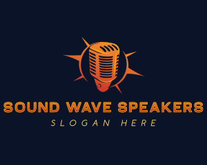 Podcast Radio Microphone logo design