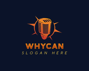 Play - Podcast Radio Microphone logo design