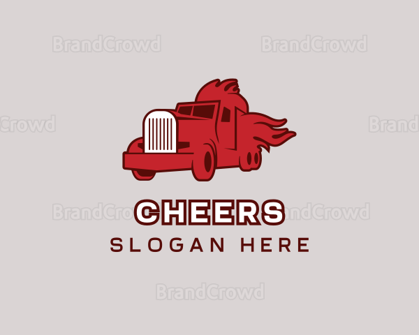 Red Blazing Trucker Logo