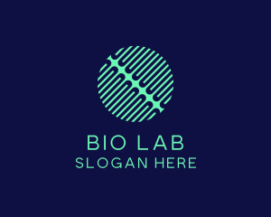 Biology - Digital Clip Technology Circle logo design