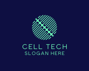 Cell - Digital Clip Technology Circle logo design