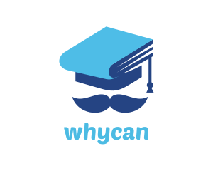 Learning - Education Graduation Hat Man logo design